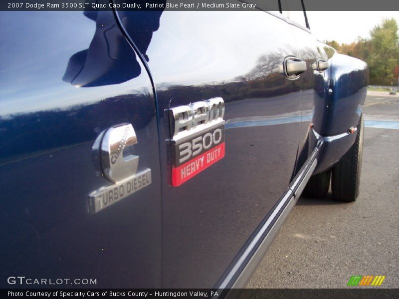 Patriot Blue Pearl / Medium Slate Gray 2007 Dodge Ram 3500 SLT Quad Cab Dually