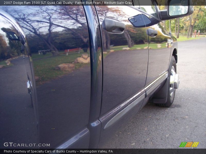Patriot Blue Pearl / Medium Slate Gray 2007 Dodge Ram 3500 SLT Quad Cab Dually