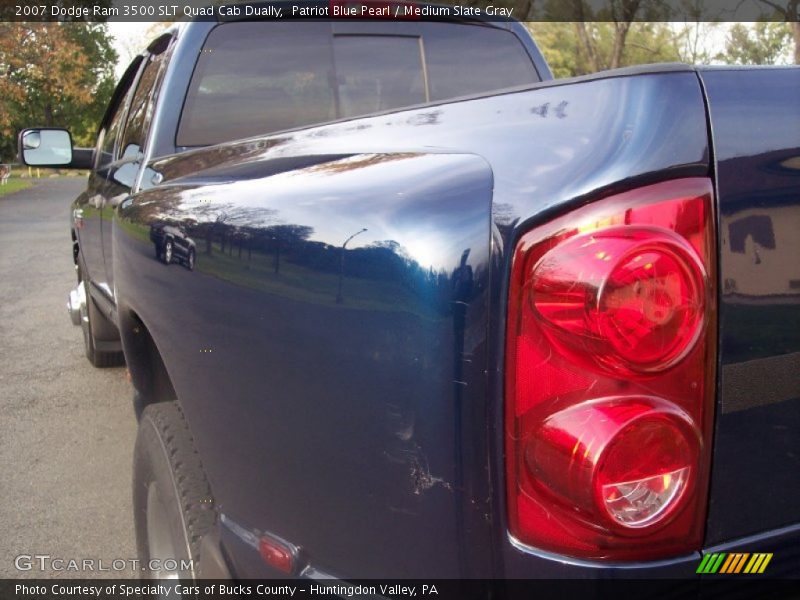 Patriot Blue Pearl / Medium Slate Gray 2007 Dodge Ram 3500 SLT Quad Cab Dually