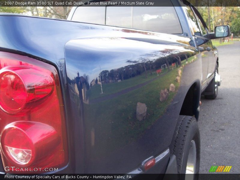 Patriot Blue Pearl / Medium Slate Gray 2007 Dodge Ram 3500 SLT Quad Cab Dually