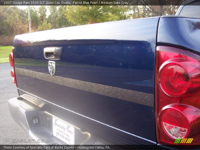 Patriot Blue Pearl / Medium Slate Gray 2007 Dodge Ram 3500 SLT Quad Cab Dually