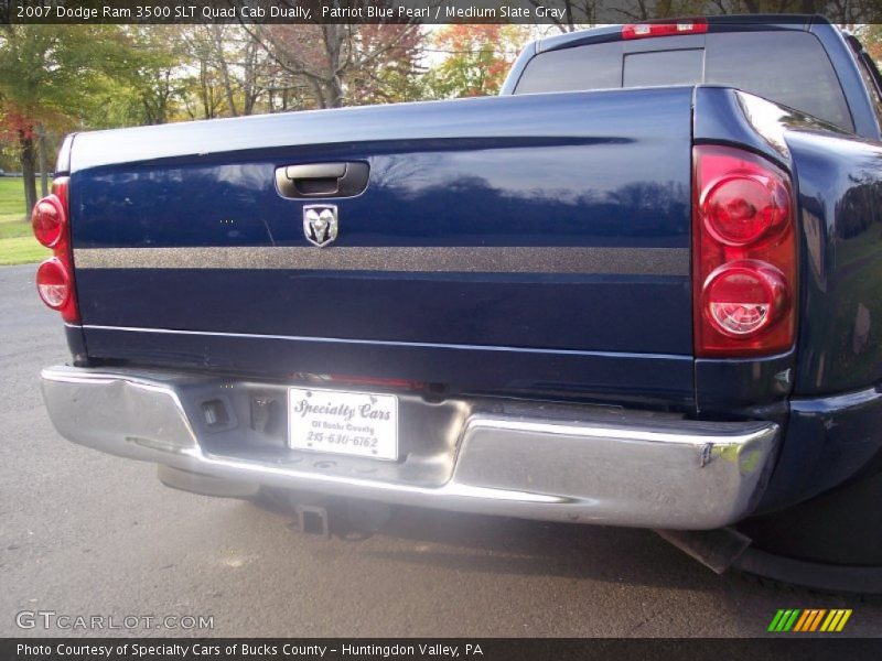 Patriot Blue Pearl / Medium Slate Gray 2007 Dodge Ram 3500 SLT Quad Cab Dually