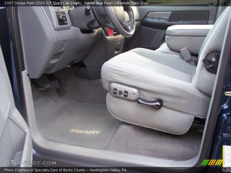 Patriot Blue Pearl / Medium Slate Gray 2007 Dodge Ram 3500 SLT Quad Cab Dually