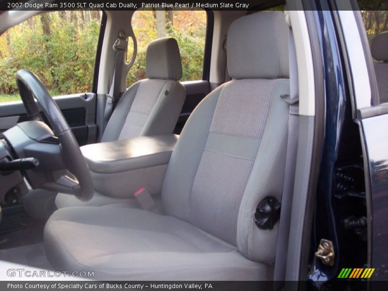 Patriot Blue Pearl / Medium Slate Gray 2007 Dodge Ram 3500 SLT Quad Cab Dually