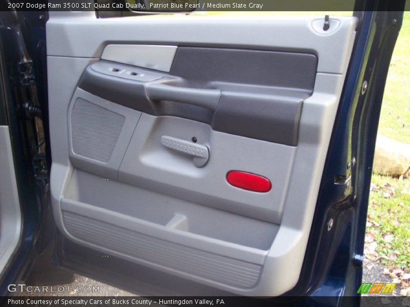 Patriot Blue Pearl / Medium Slate Gray 2007 Dodge Ram 3500 SLT Quad Cab Dually