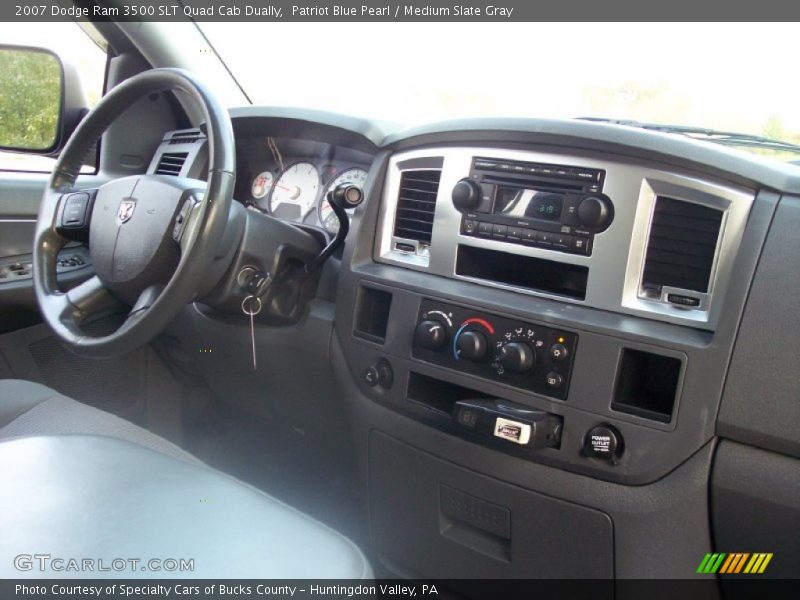 Patriot Blue Pearl / Medium Slate Gray 2007 Dodge Ram 3500 SLT Quad Cab Dually