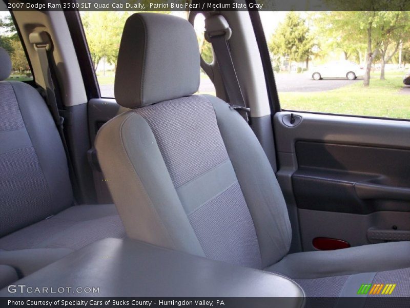 Patriot Blue Pearl / Medium Slate Gray 2007 Dodge Ram 3500 SLT Quad Cab Dually