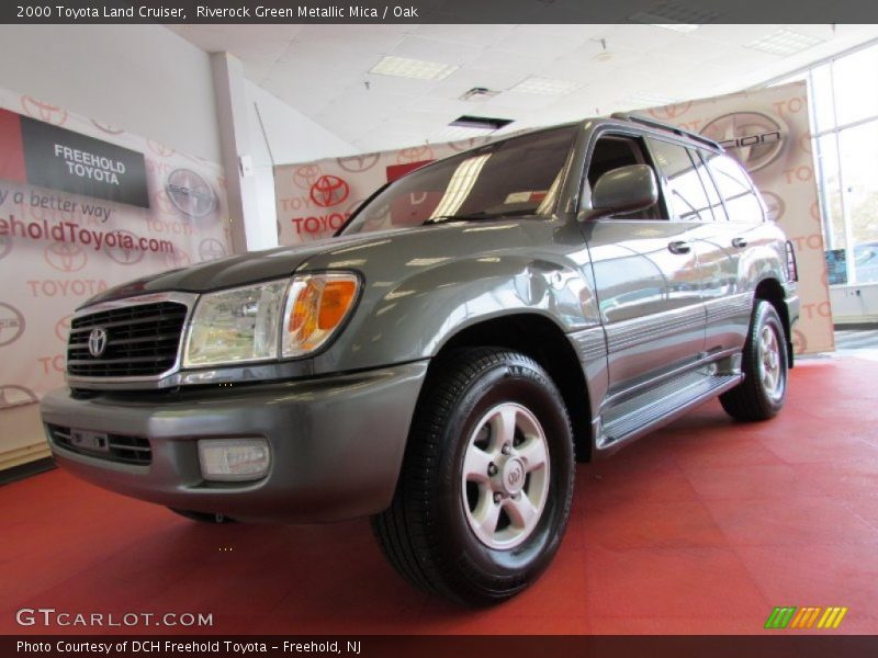 Riverock Green Metallic Mica / Oak 2000 Toyota Land Cruiser