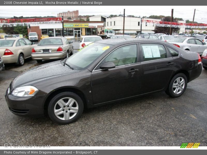Mocha Bronze Metallic / Neutral Beige 2008 Chevrolet Impala LS
