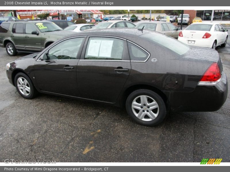 Mocha Bronze Metallic / Neutral Beige 2008 Chevrolet Impala LS