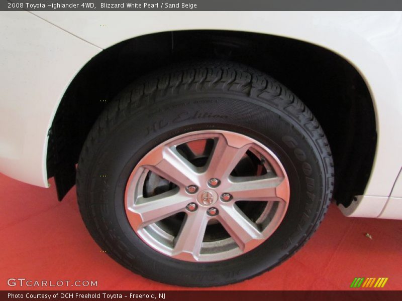 Blizzard White Pearl / Sand Beige 2008 Toyota Highlander 4WD