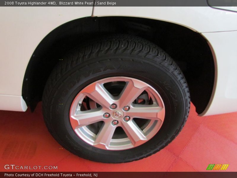 Blizzard White Pearl / Sand Beige 2008 Toyota Highlander 4WD