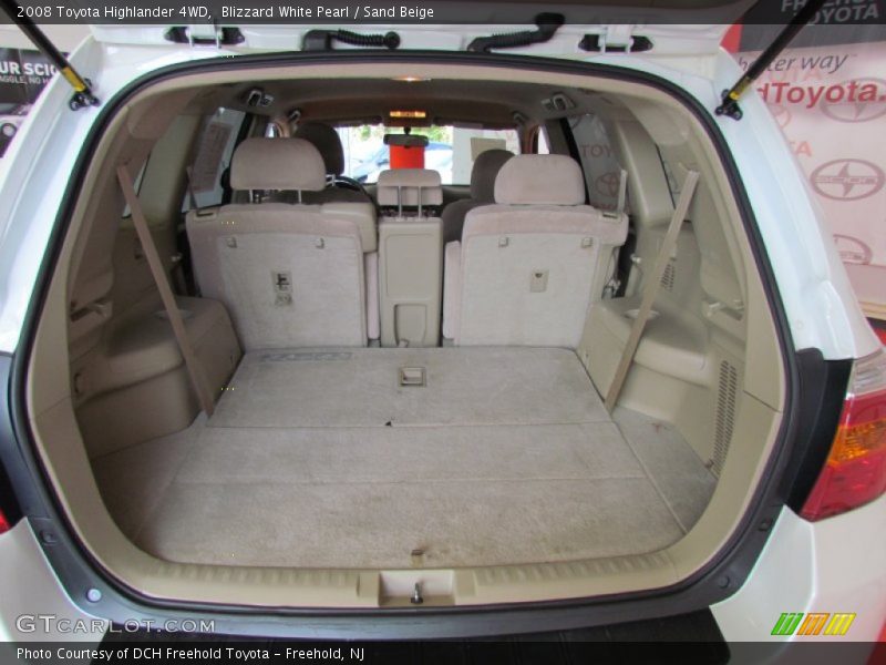 Blizzard White Pearl / Sand Beige 2008 Toyota Highlander 4WD
