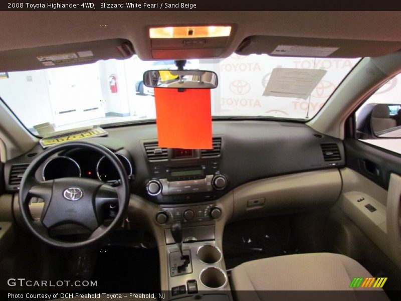 Blizzard White Pearl / Sand Beige 2008 Toyota Highlander 4WD