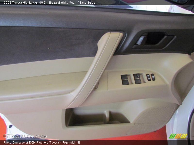 Blizzard White Pearl / Sand Beige 2008 Toyota Highlander 4WD