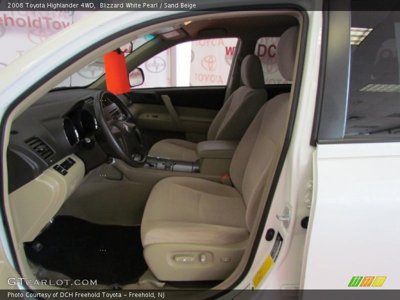 Blizzard White Pearl / Sand Beige 2008 Toyota Highlander 4WD