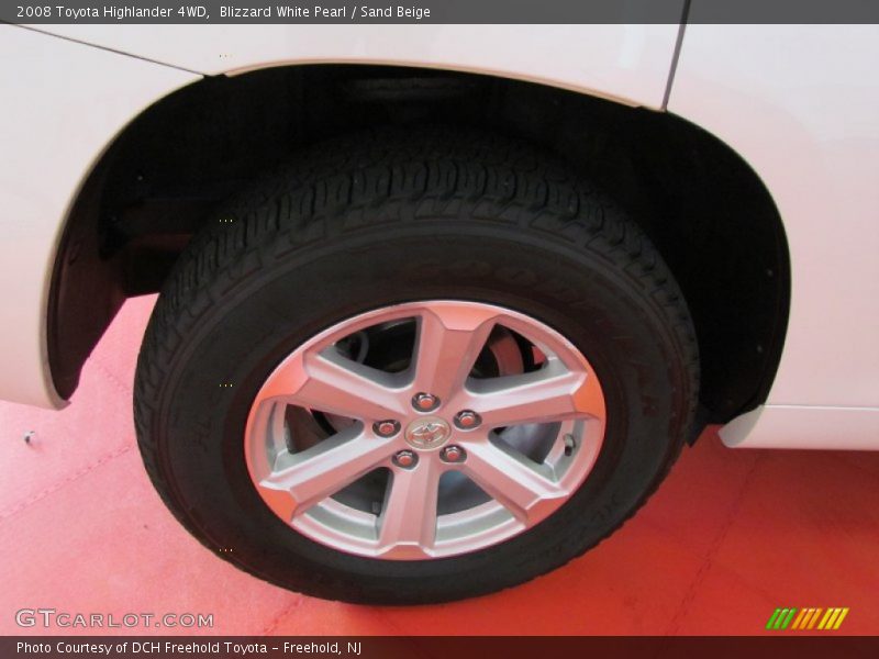 Blizzard White Pearl / Sand Beige 2008 Toyota Highlander 4WD