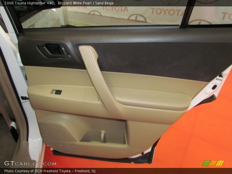 Blizzard White Pearl / Sand Beige 2008 Toyota Highlander 4WD