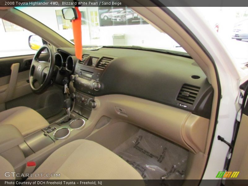 Blizzard White Pearl / Sand Beige 2008 Toyota Highlander 4WD
