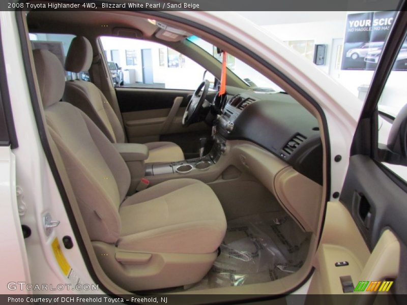 Blizzard White Pearl / Sand Beige 2008 Toyota Highlander 4WD