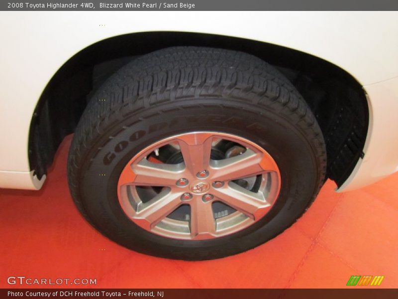 Blizzard White Pearl / Sand Beige 2008 Toyota Highlander 4WD