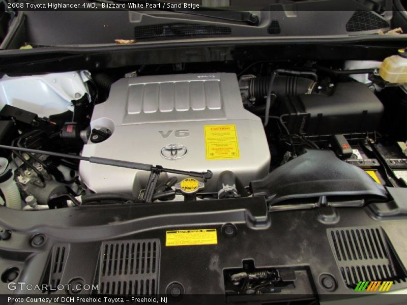 Blizzard White Pearl / Sand Beige 2008 Toyota Highlander 4WD