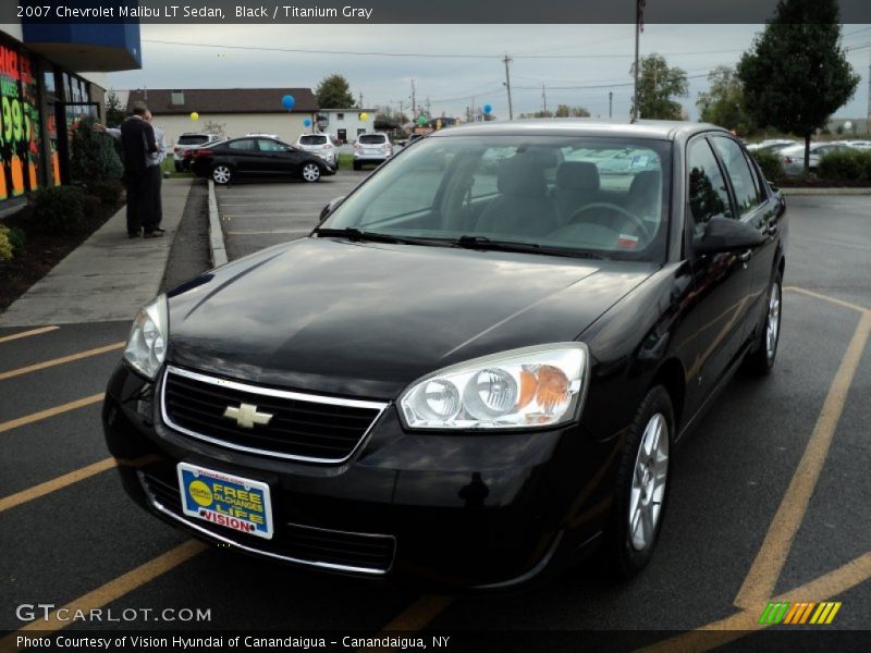 Black / Titanium Gray 2007 Chevrolet Malibu LT Sedan