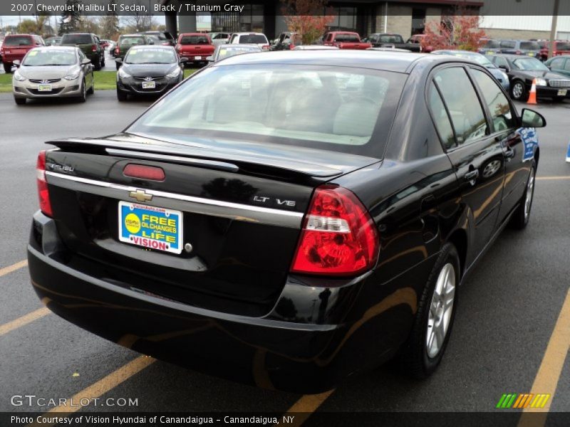 Black / Titanium Gray 2007 Chevrolet Malibu LT Sedan