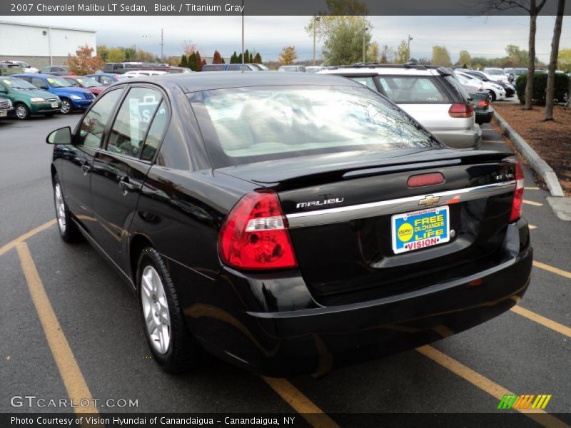 Black / Titanium Gray 2007 Chevrolet Malibu LT Sedan