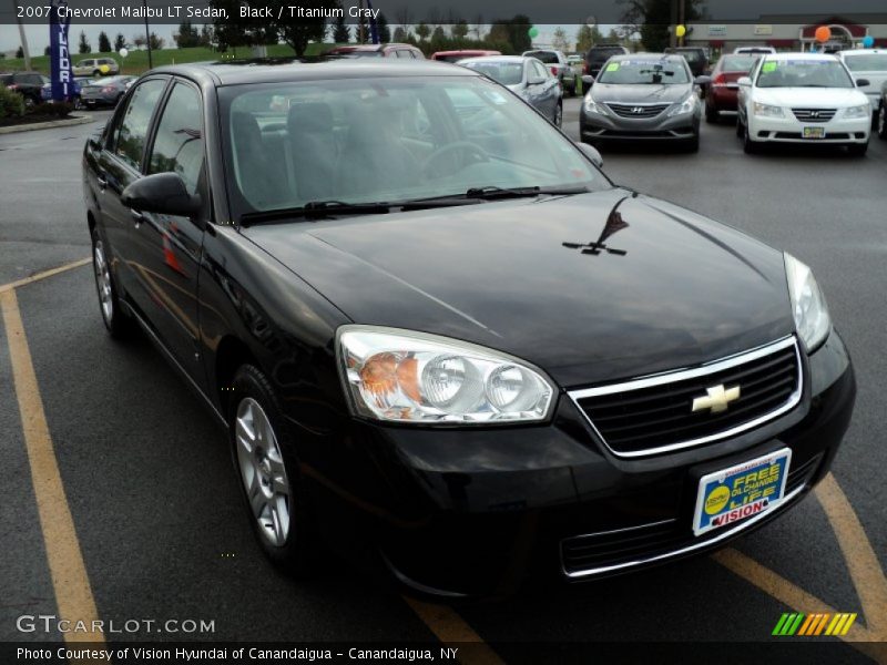 Black / Titanium Gray 2007 Chevrolet Malibu LT Sedan
