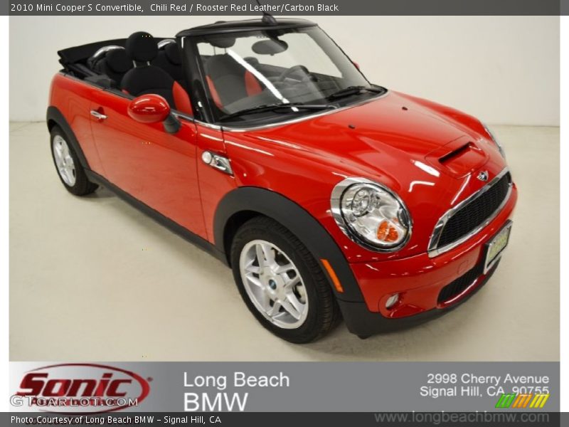 Chili Red / Rooster Red Leather/Carbon Black 2010 Mini Cooper S Convertible