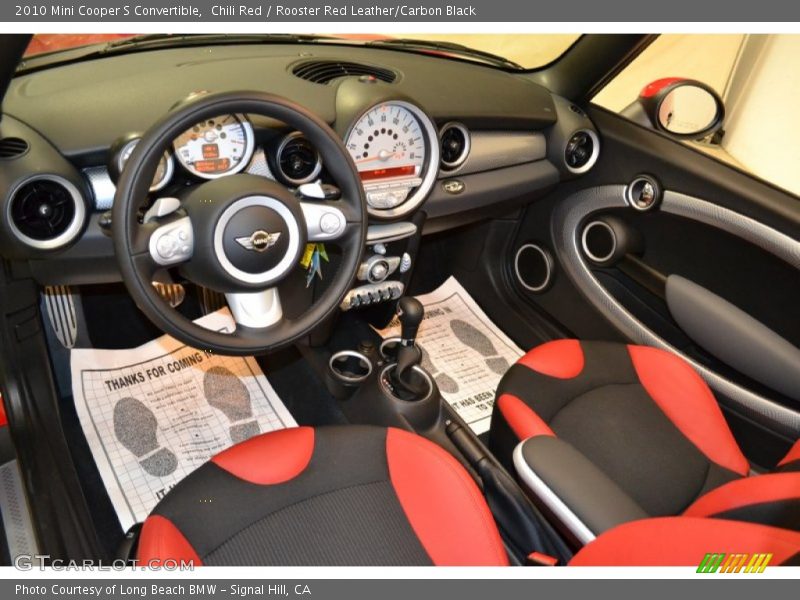 Chili Red / Rooster Red Leather/Carbon Black 2010 Mini Cooper S Convertible