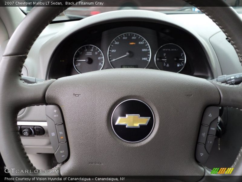 Black / Titanium Gray 2007 Chevrolet Malibu LT Sedan