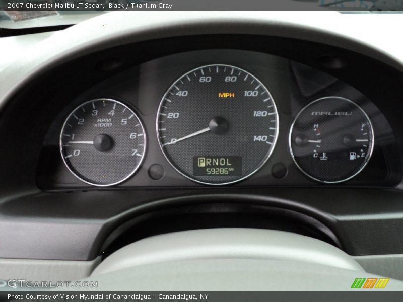 Black / Titanium Gray 2007 Chevrolet Malibu LT Sedan