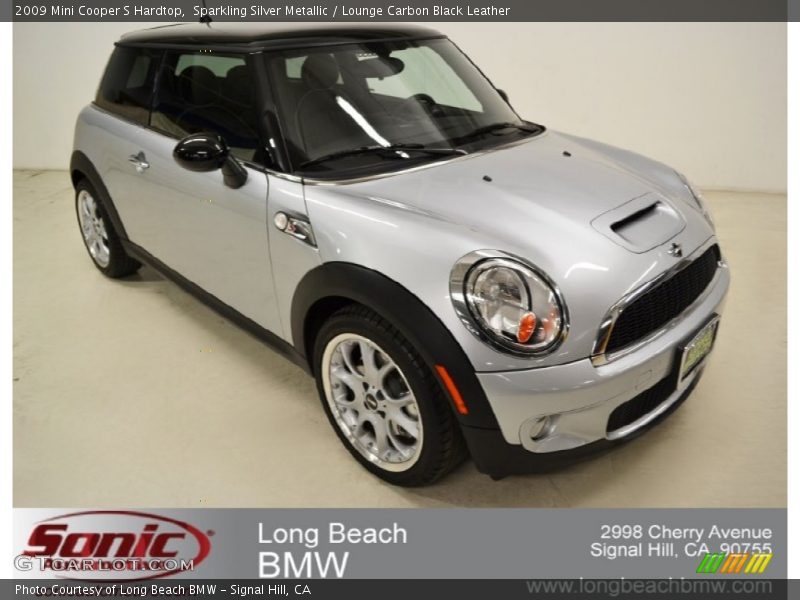 Sparkling Silver Metallic / Lounge Carbon Black Leather 2009 Mini Cooper S Hardtop