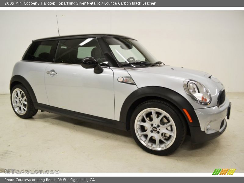 Sparkling Silver Metallic / Lounge Carbon Black Leather 2009 Mini Cooper S Hardtop