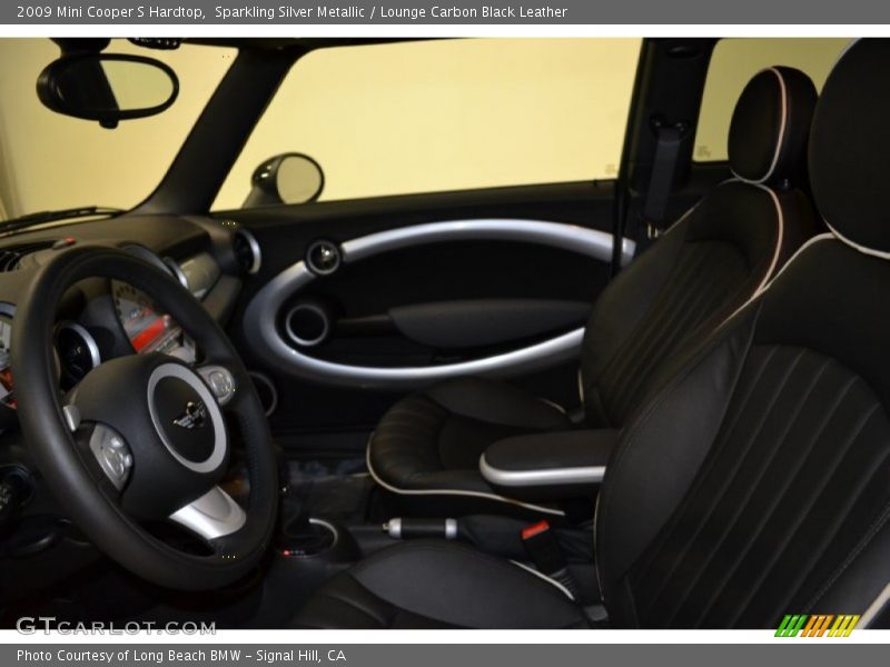 Sparkling Silver Metallic / Lounge Carbon Black Leather 2009 Mini Cooper S Hardtop
