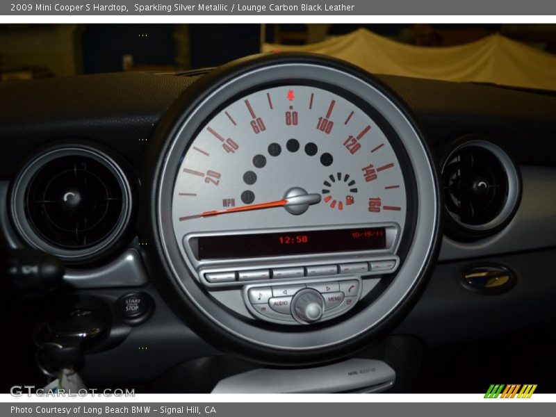 Sparkling Silver Metallic / Lounge Carbon Black Leather 2009 Mini Cooper S Hardtop
