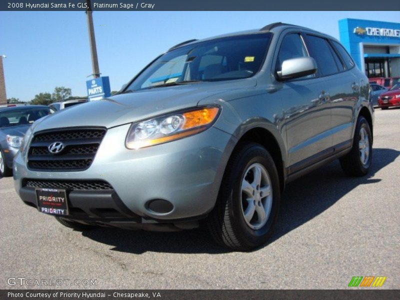 Platinum Sage / Gray 2008 Hyundai Santa Fe GLS