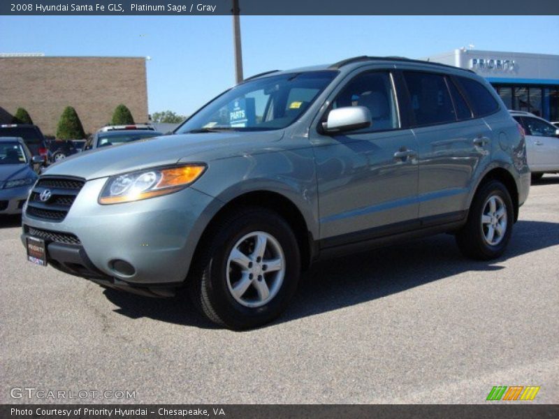 Platinum Sage / Gray 2008 Hyundai Santa Fe GLS