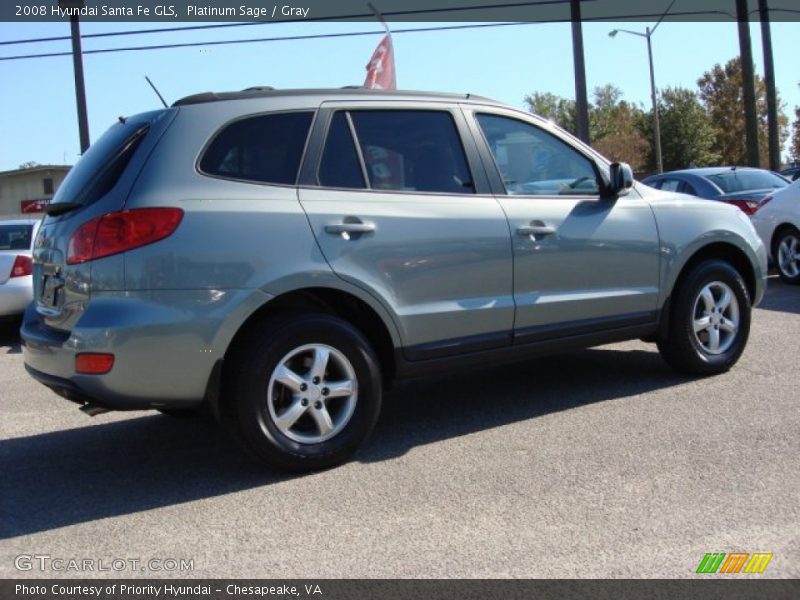 Platinum Sage / Gray 2008 Hyundai Santa Fe GLS