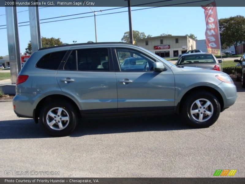 Platinum Sage / Gray 2008 Hyundai Santa Fe GLS
