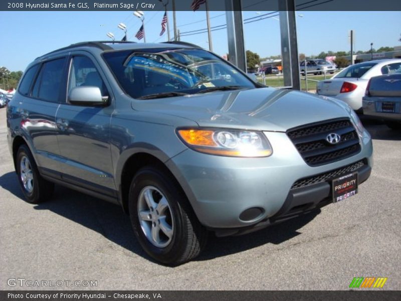 Platinum Sage / Gray 2008 Hyundai Santa Fe GLS