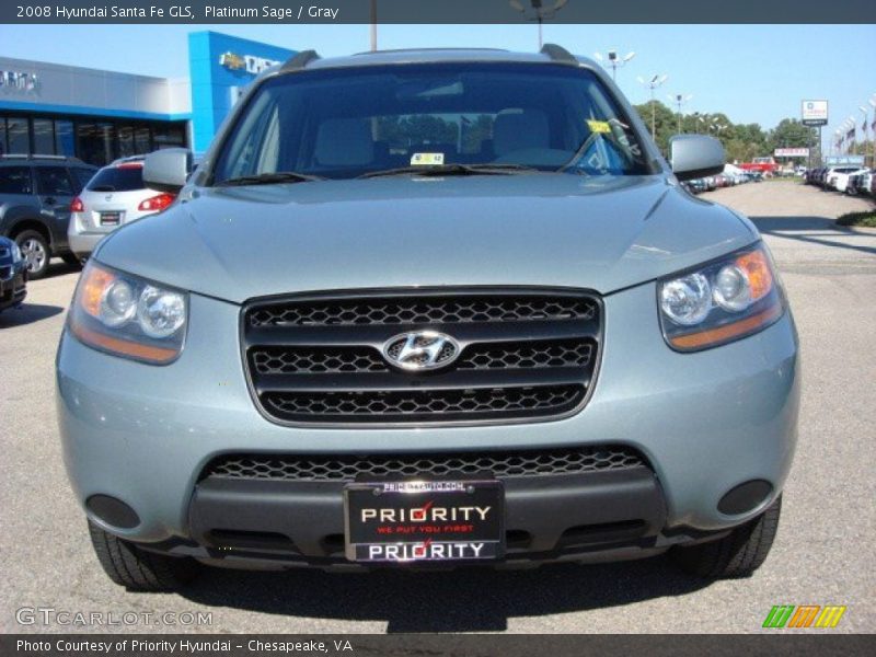 Platinum Sage / Gray 2008 Hyundai Santa Fe GLS