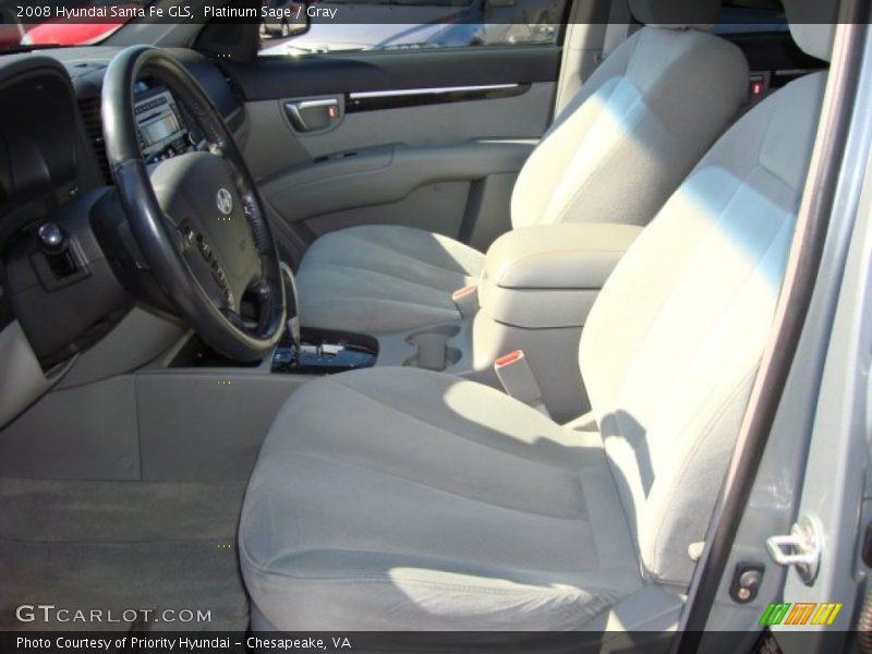 Platinum Sage / Gray 2008 Hyundai Santa Fe GLS