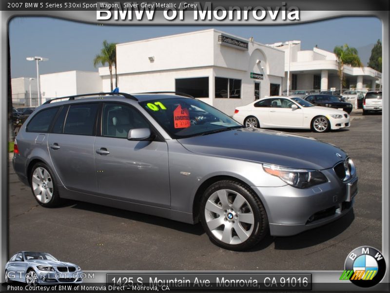 Silver Grey Metallic / Grey 2007 BMW 5 Series 530xi Sport Wagon
