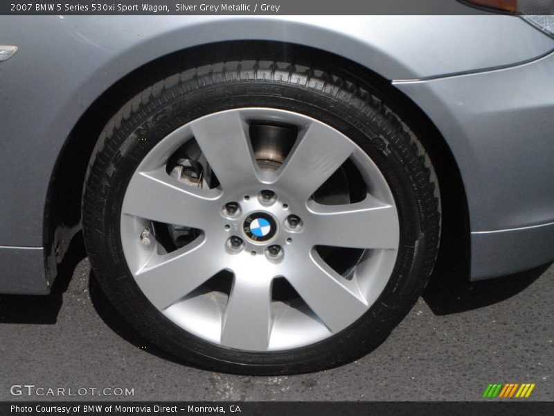 Silver Grey Metallic / Grey 2007 BMW 5 Series 530xi Sport Wagon