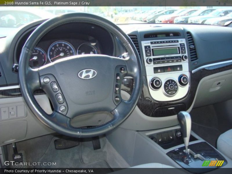 Platinum Sage / Gray 2008 Hyundai Santa Fe GLS
