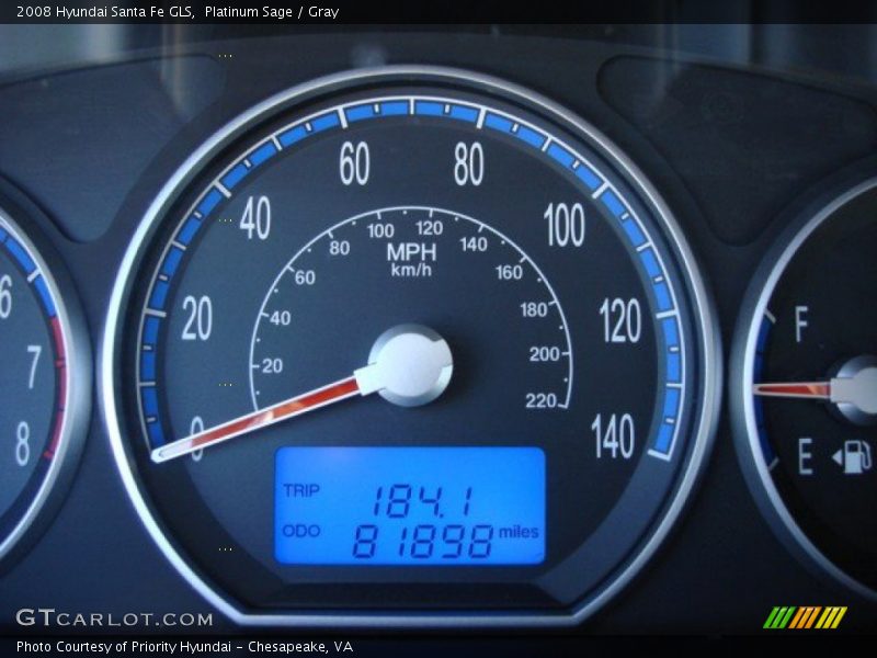 Platinum Sage / Gray 2008 Hyundai Santa Fe GLS