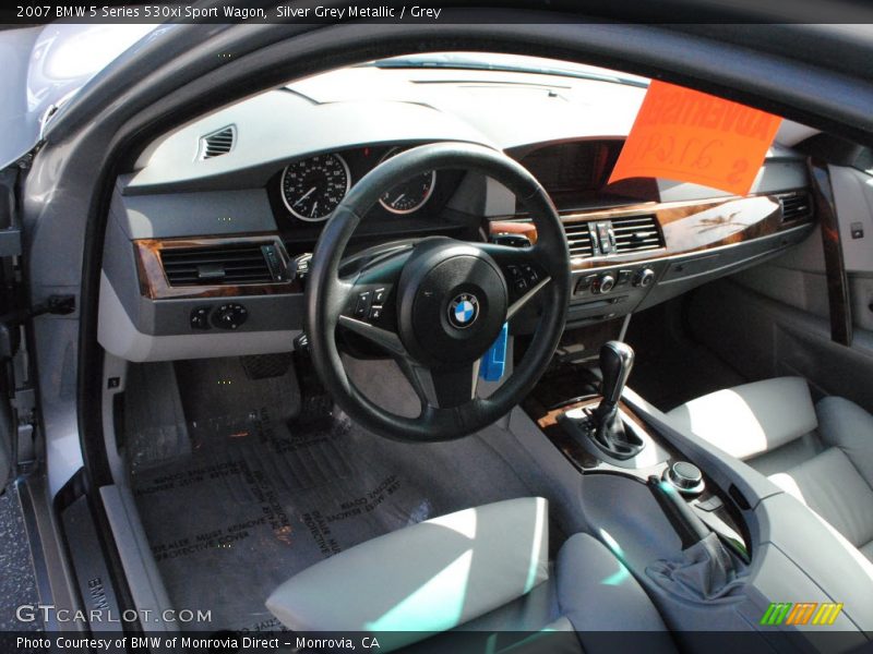 Silver Grey Metallic / Grey 2007 BMW 5 Series 530xi Sport Wagon